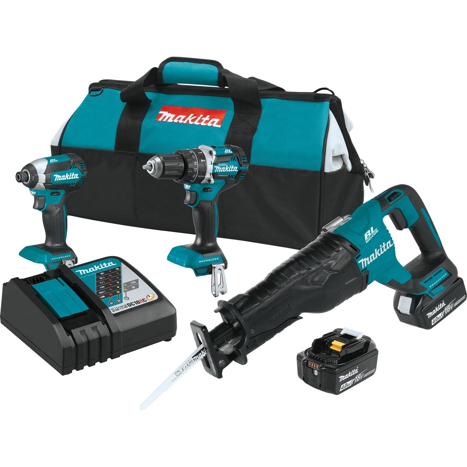 Makita 18V LXT Cordless Brushless 2 Tool Combo Kit 