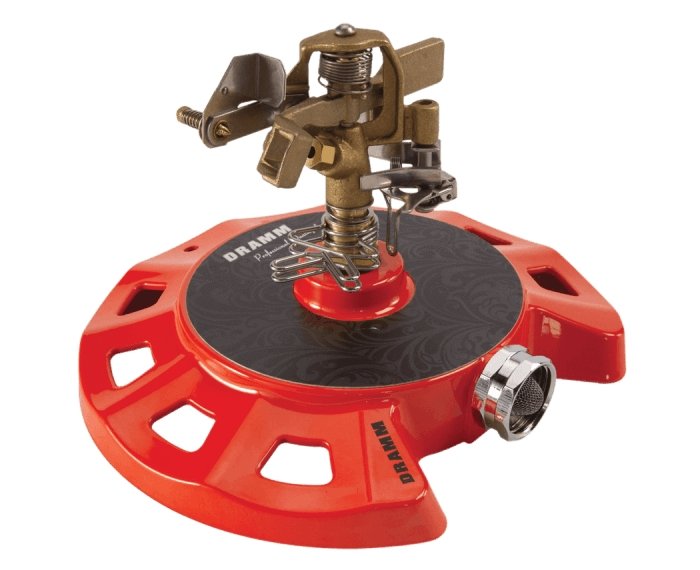 dramm garden sprayer ColorStorm Circular Base Impulse Sprinkler Red